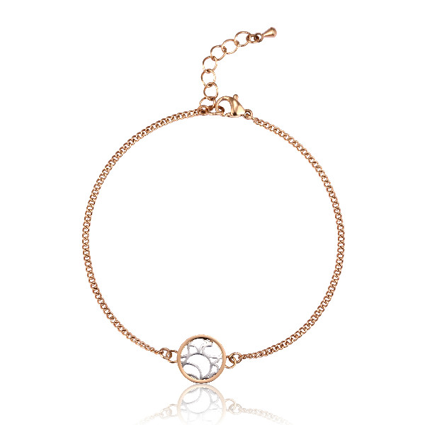 Delicate woman bracelet in rose gold