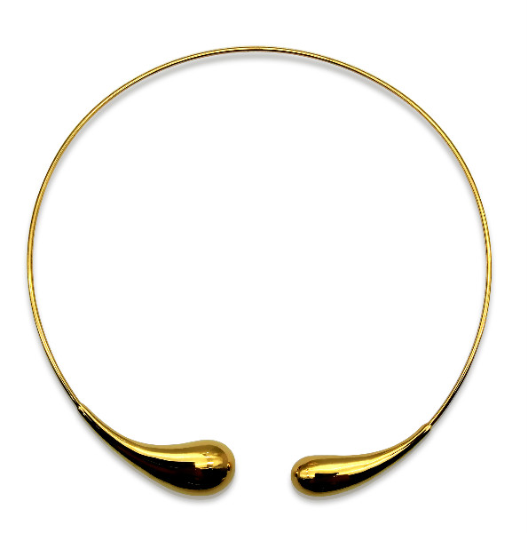 water drop necklace in gold color