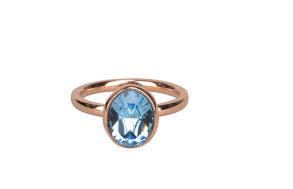 oval stone stainles ring