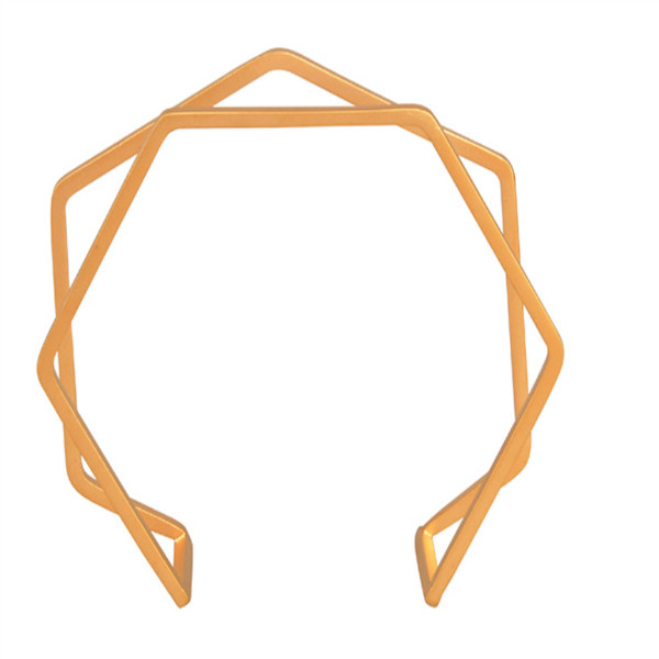 Fashion stainless steel bangle in gold plated color