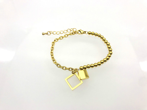 Women Round Pendant Bead Chain bracelets & bangles